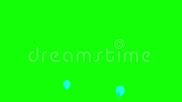 绿色屏幕背景的飞行气球视频的预览图