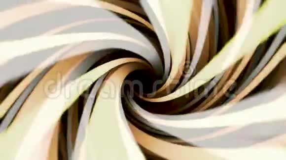 抽象背景与彩色纺丝橙棕色螺旋无缝环动画无尽的催眠旋转视频的预览图