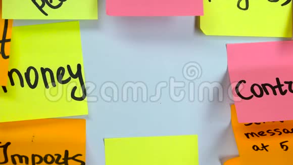 手在黑板上粘上一张贴纸上面写着单词策略视频的预览图