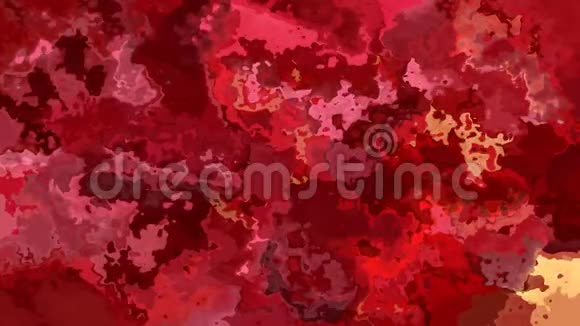 动画彩色彩色背景无缝环视频水彩彩色石榴红视频的预览图