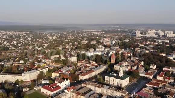 乌克兰Drohobych市的鸟瞰图视频的预览图