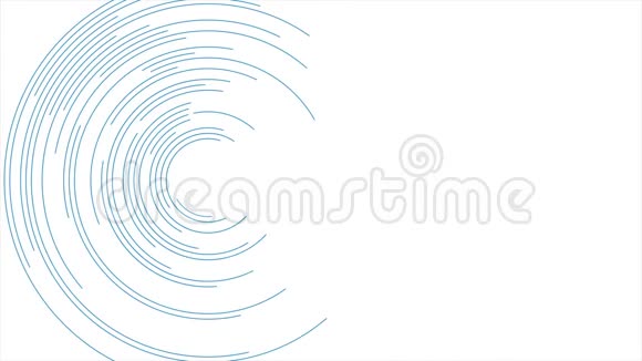 蓝色圆形线条抽象未来视频动画视频的预览图