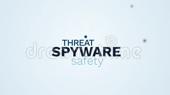 间谍软件威胁安全防火墙黑客杀毒密码软件隐私程序木马动画字云背景视频的预览图