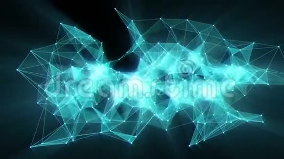 神经丛网络转换为霓虹灯文本的动画未来视频的预览图