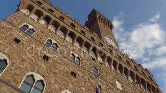 佛罗伦萨意大利历史市政厅名为Vecchio宫位于主城广场托斯卡纳视频的预览图