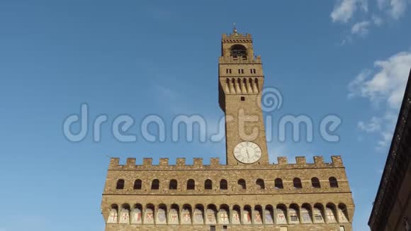 佛罗伦萨意大利历史市政厅名为Vecchio宫位于主城广场托斯卡纳视频的预览图