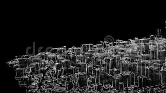 概述城市概念3D插图视频视频的预览图