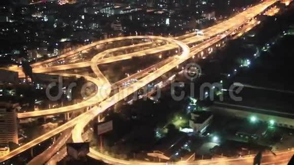 夜景和高速公路泰国曼谷视频的预览图