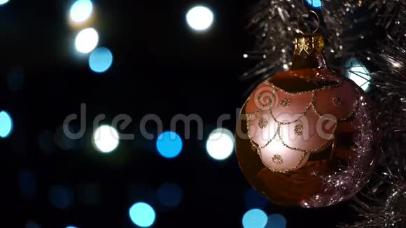 圣诞装饰圣诞灯波克效应视频的预览图