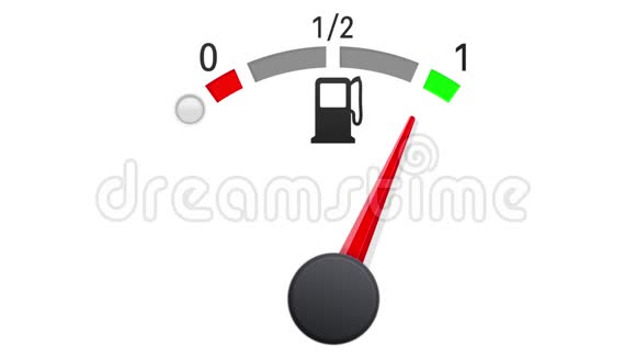 燃油表汽车仪表盘刻度从满舱到空动视屏视频的预览图