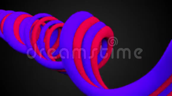 简单的波浪弯曲线在空间三维渲染计算机生成的背景视频的预览图