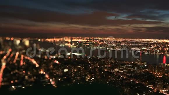 纽约市城市景观时间推移倾斜移位视频的预览图