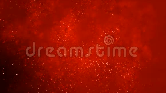 红色背景与波动粒子摘要背景视频的预览图