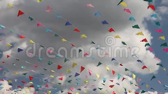 狂欢节庆祝横幅党旗视频的预览图