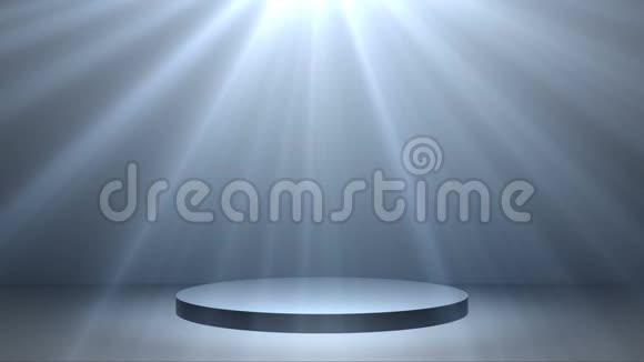 舞台领奖台设有现场灯光空场景为颁奖典礼或广告上的灰色背景视频的预览图