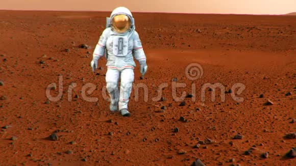 火星表面的4宇航员美国宇航局提供的背景元素视频的预览图