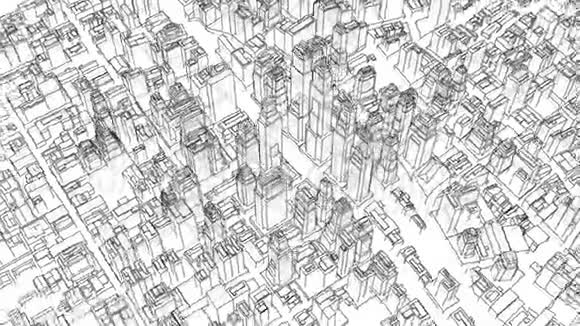 概述城市概念3D插图视频视频的预览图