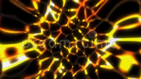 许多辉光曲线有机网格模仿抽象计算机生成背景三维渲染视频的预览图