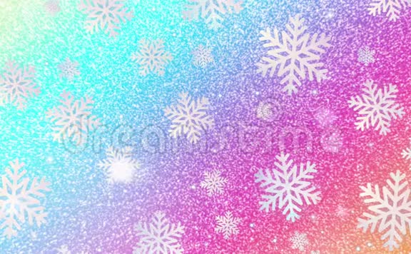 白雪皑皑的冬天闪闪发光的彩虹背景视频的预览图