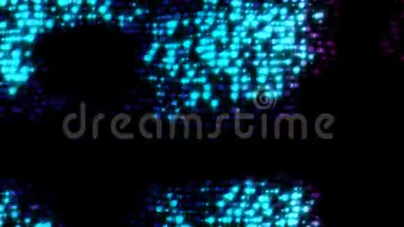 装饰迪斯科LED灯与彩色粒子三维渲染计算机生成背景视频的预览图