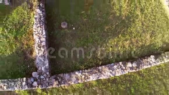 古罗马要塞奥吉索斯遗址鸟瞰视频的预览图