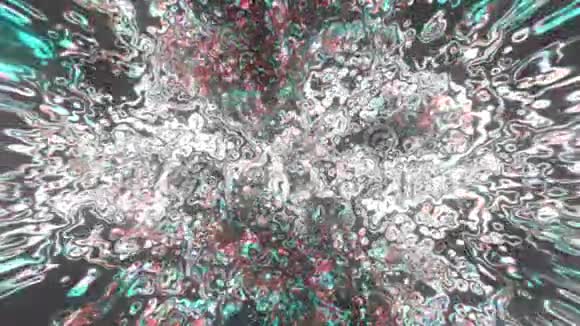 带有装饰性色差的微光计算机生成现代抽象背景三维渲染视频的预览图