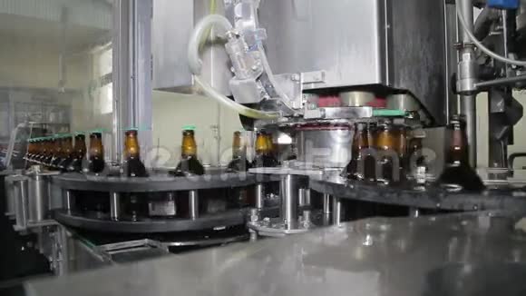 啤酒厂装瓶啤酒自动生产线视频的预览图