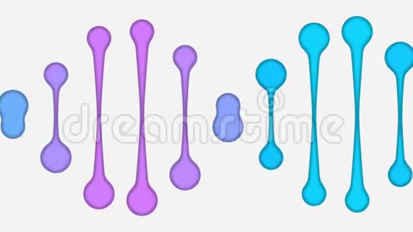 紫色和蓝色简化DNA模型循环动画视频的预览图