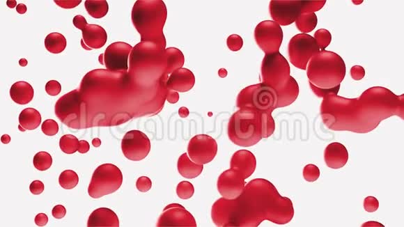 红色运动最小艺术液体背景视频的预览图