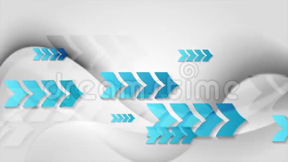 蓝箭和灰波技术视频动画视频的预览图