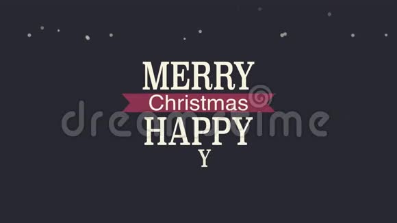 黑色背景的动画特写新年快乐和圣诞快乐视频的预览图