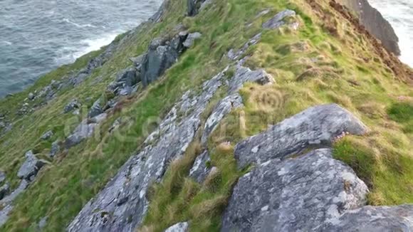 爱尔兰西海岸克里悬崖的迷人景色视频的预览图