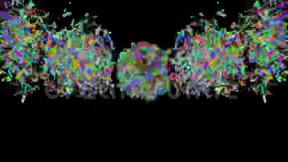 从左到右到中的彩色康菲蒂视频的预览图