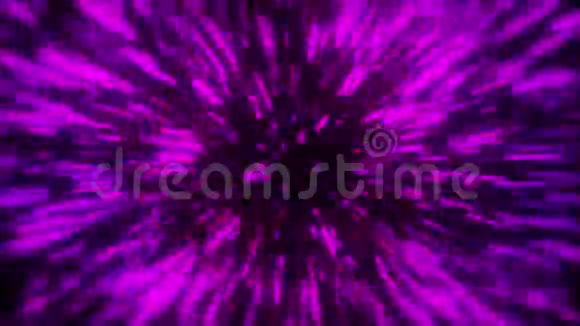 三维渲染运动通过恒星超跃进入另一个星系光的速度霓虹灯的发光视频的预览图