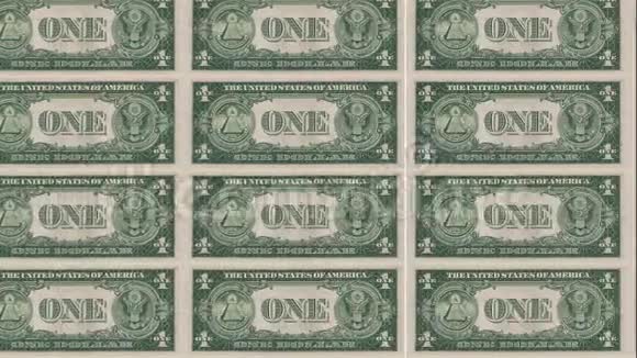 在美元钞票上滚动视频的预览图
