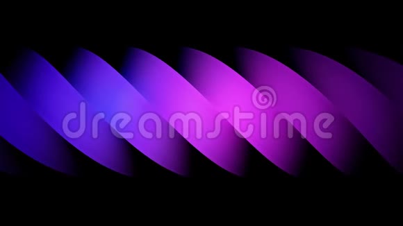 特写一个抽象的令人叹为观止的蓝色和粉红色螺旋隔离在黑色背景上无缝的循环视频的预览图