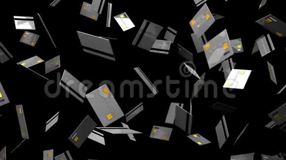 黑色背景的灰色信用卡视频的预览图