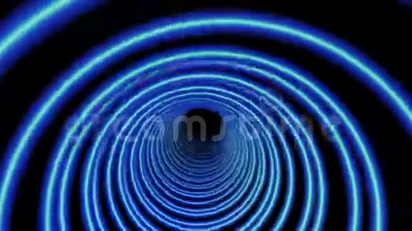 1080p管蓝色隧道抽象背景隧道视频的预览图