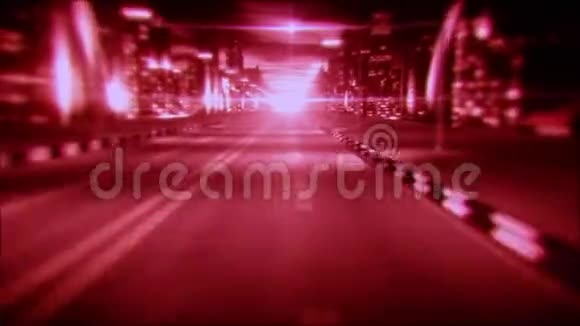 3红夜城道路VJ环路运动图形背景视频的预览图