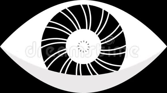 有活力的催眠眼睛形状条纹从中心扩大视频的预览图