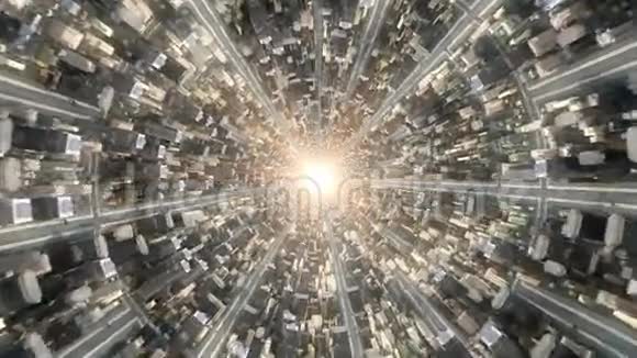 在梦幻般的地下城上空盘旋4k视频动画三维渲染视频的预览图