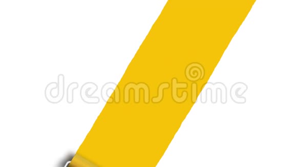 黄色油漆滚筒背景过渡填充视频的预览图