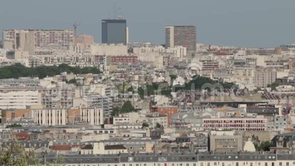 法国巴黎建筑物水平平底锅蒙马特视频的预览图