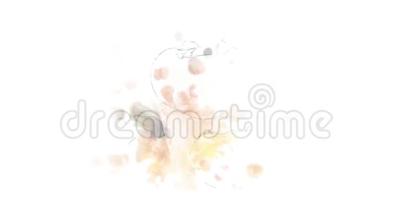 柿子水彩画动画视频的预览图