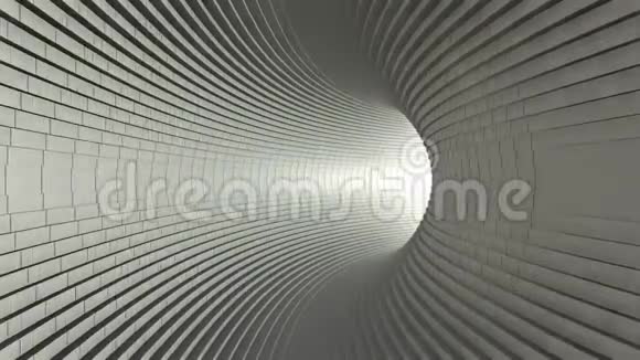 白色无尽隧道闪烁灯光视频的预览图