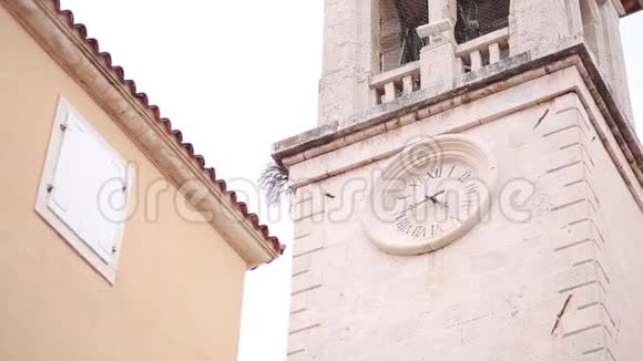 Budva老城教堂黑山科托尔湾巴尔干半岛视频的预览图