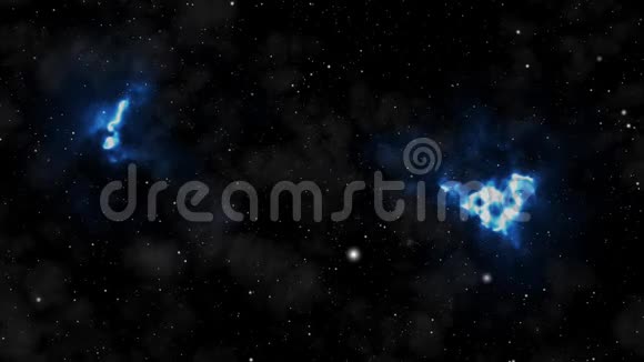 恒星和星系可循环使用五彩斑斓多彩的空间背景星云星星彗星发光的星系和恒星视频的预览图