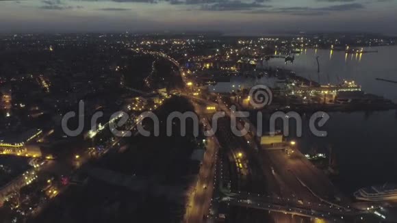 敖德萨海通商口岸鸟瞰图乌克兰视频的预览图