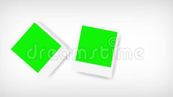 图片框架与绿色屏幕为您的照片白色背景视频的预览图