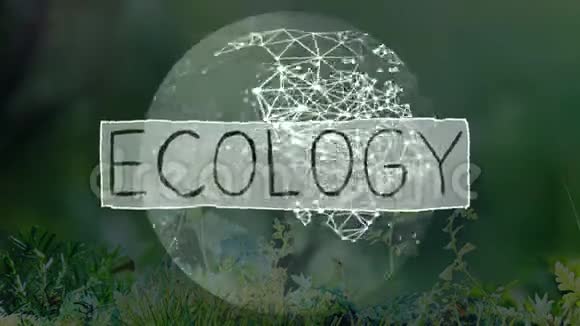 带有生态主题背景的动画标志视频的预览图